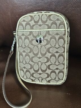 COACH Signature Canvas Vertical Wristlet - Soho Y2K